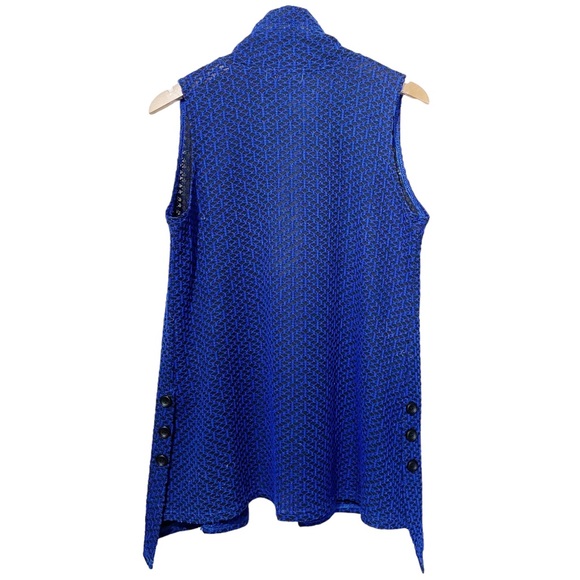 Creation Cobalt Blue Tunic Length Sweater Vest/Cardigan - Picture 4 of 5